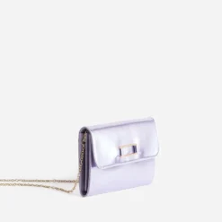 Pochette lilas métallisée