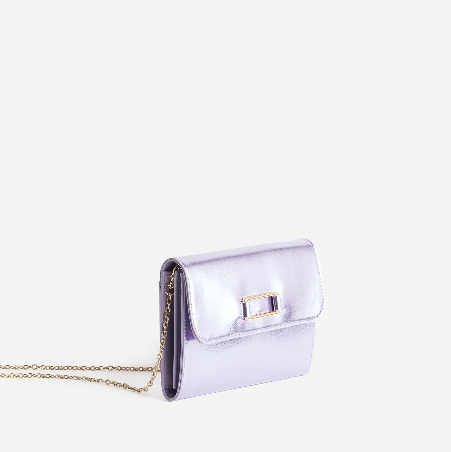 Pochette lilas métallisée