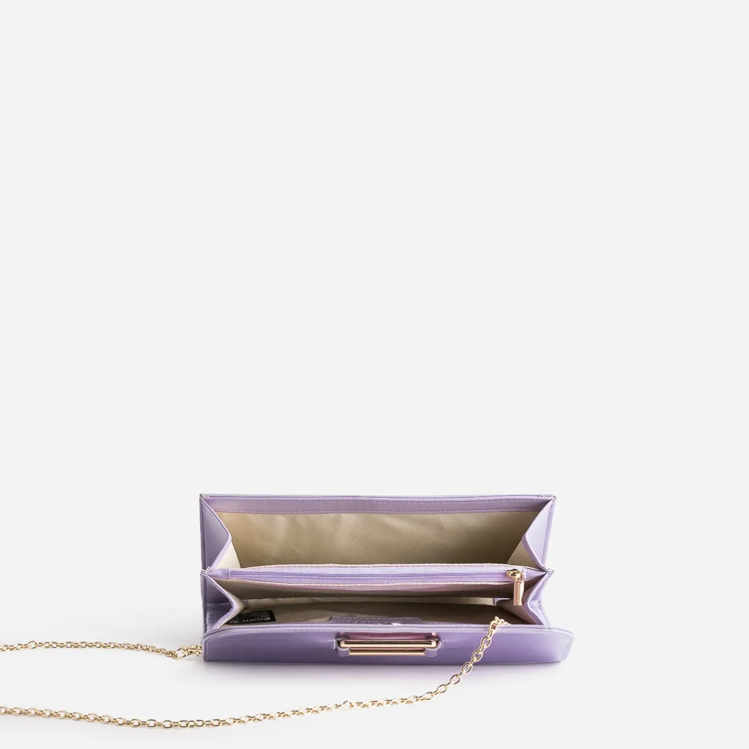 Pochette lilas métallisée
