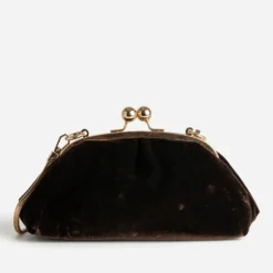 Pochette marron velours
