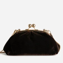 Pochette marron velours