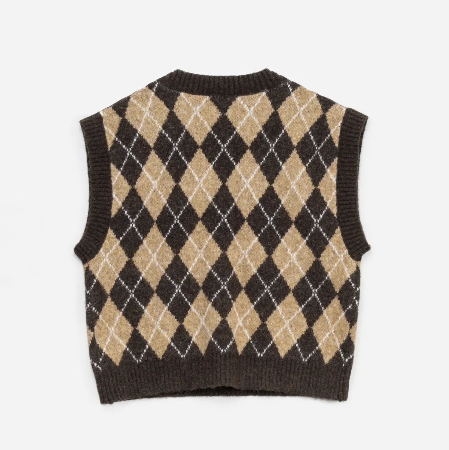 Pull ERAM WEAR marron motif losanges