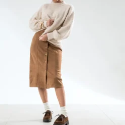 Pull TEXTO écru en tricot