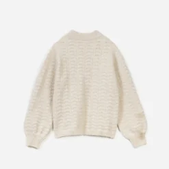 Pull TEXTO écru en tricot