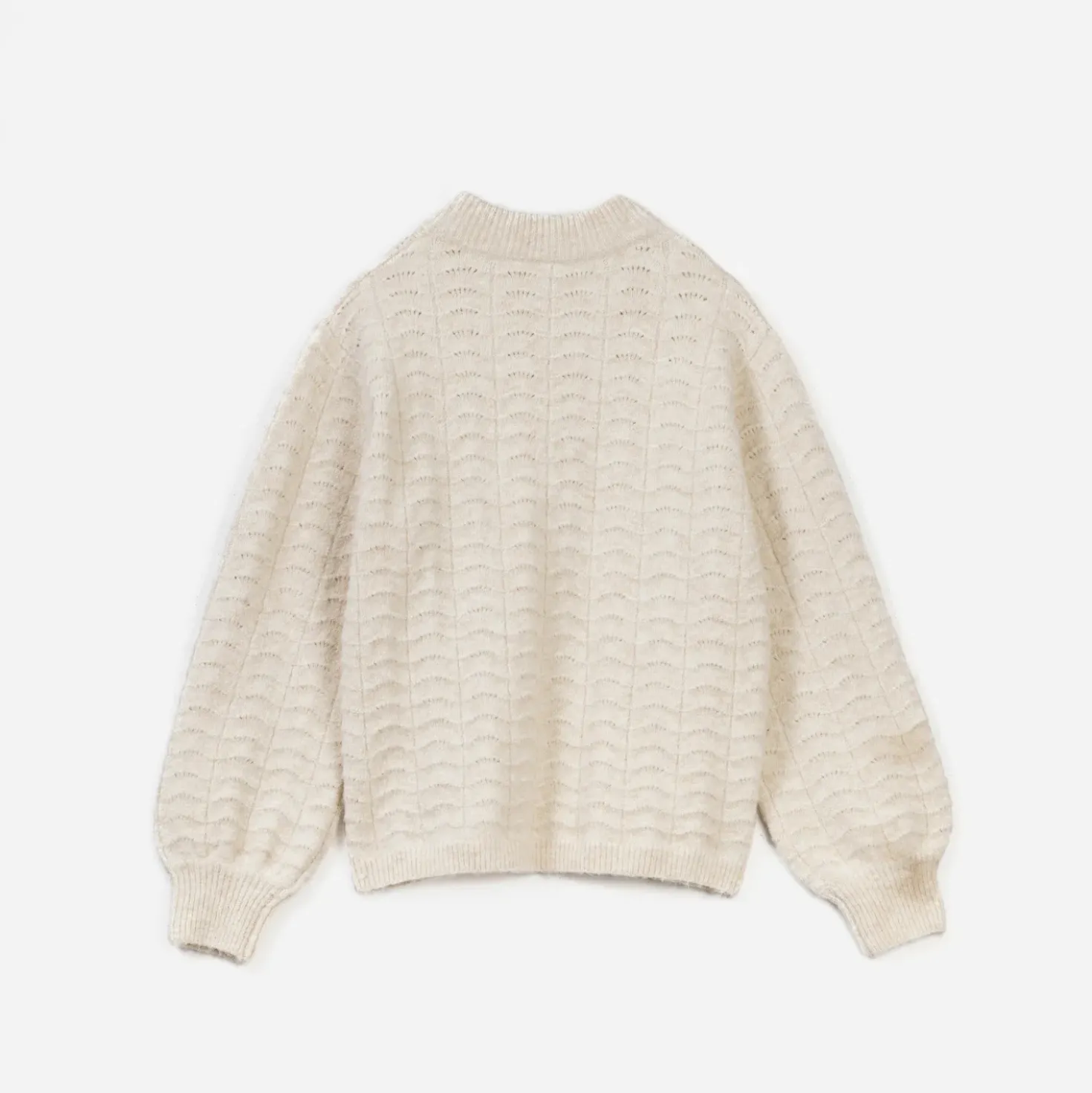Pull TEXTO écru en tricot