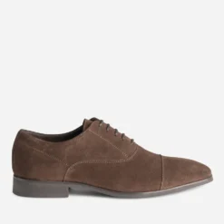 Richelieu marron cuir velours bout droit