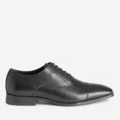 Richelieu noir cuir bout droit