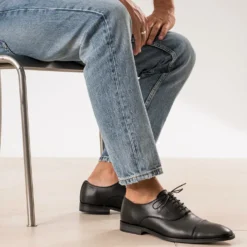 Richelieu noir cuir Cousu Blake