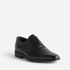 Richelieu noir en cuir