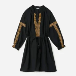 Robe bohème noire TEXTO