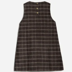 Robe ERAM WEAR marron motif carreaux
