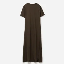 Robe longue marron fluide