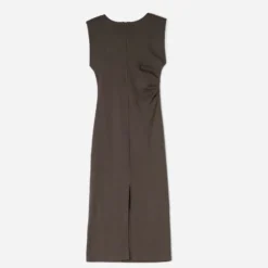 Robe-tube longue TEXTO chocolat