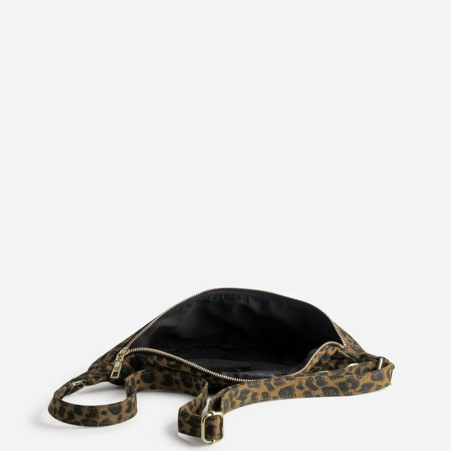 Sac banane marron motif léopard