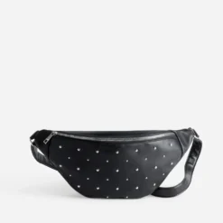 Sac banane noir décor clous