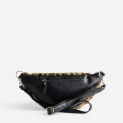 Sac banane TEXTO camel motif léopard