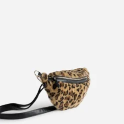Sac banane TEXTO camel motif léopard