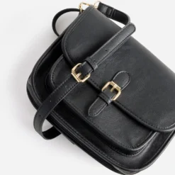 Sac bandoulière noir deux compartiments