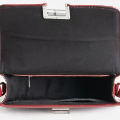 Sac bandoulière rouge foncé