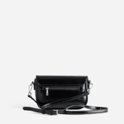 Sac bandoulière TEXTO noir fermoir monogramme