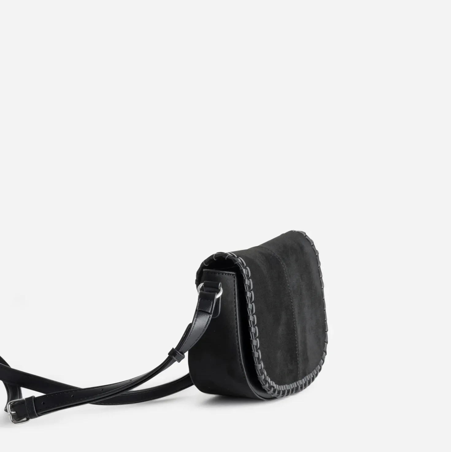 Sac bandoulière TEXTO noir suédé