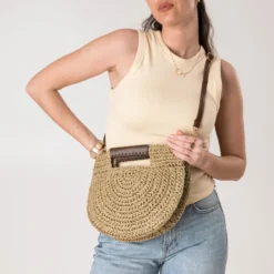 Sac beige tressé