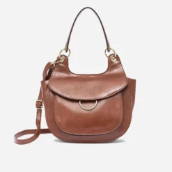 Sac besace cognac