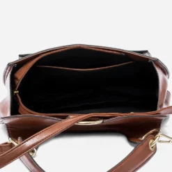 Sac besace cognac