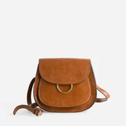 Sac besace cognac