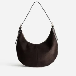 Sac besace marron suédé
