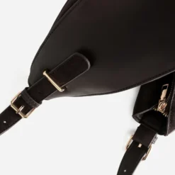 Sac besace marron suédé