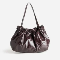 Sac bordeaux glacé souple