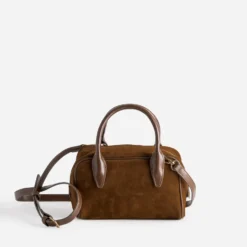 Sac bowling cognac suédé