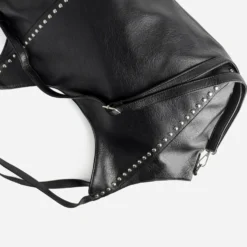 Sac cabas noir décor clous