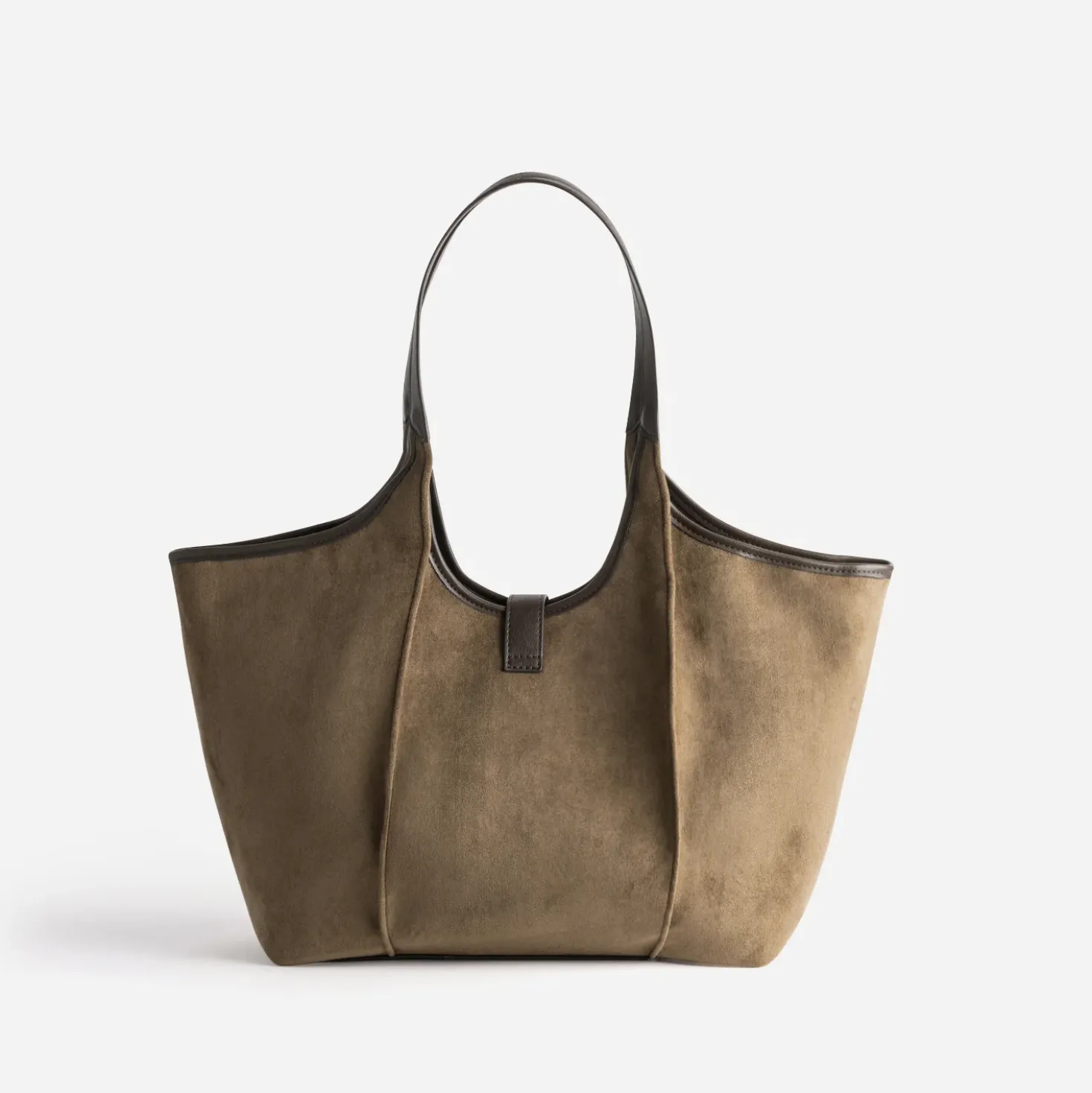 Sac cabas taupe suédé