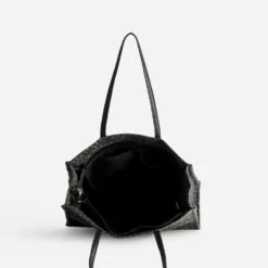 Sac cabas TEXTO marron motif léopard