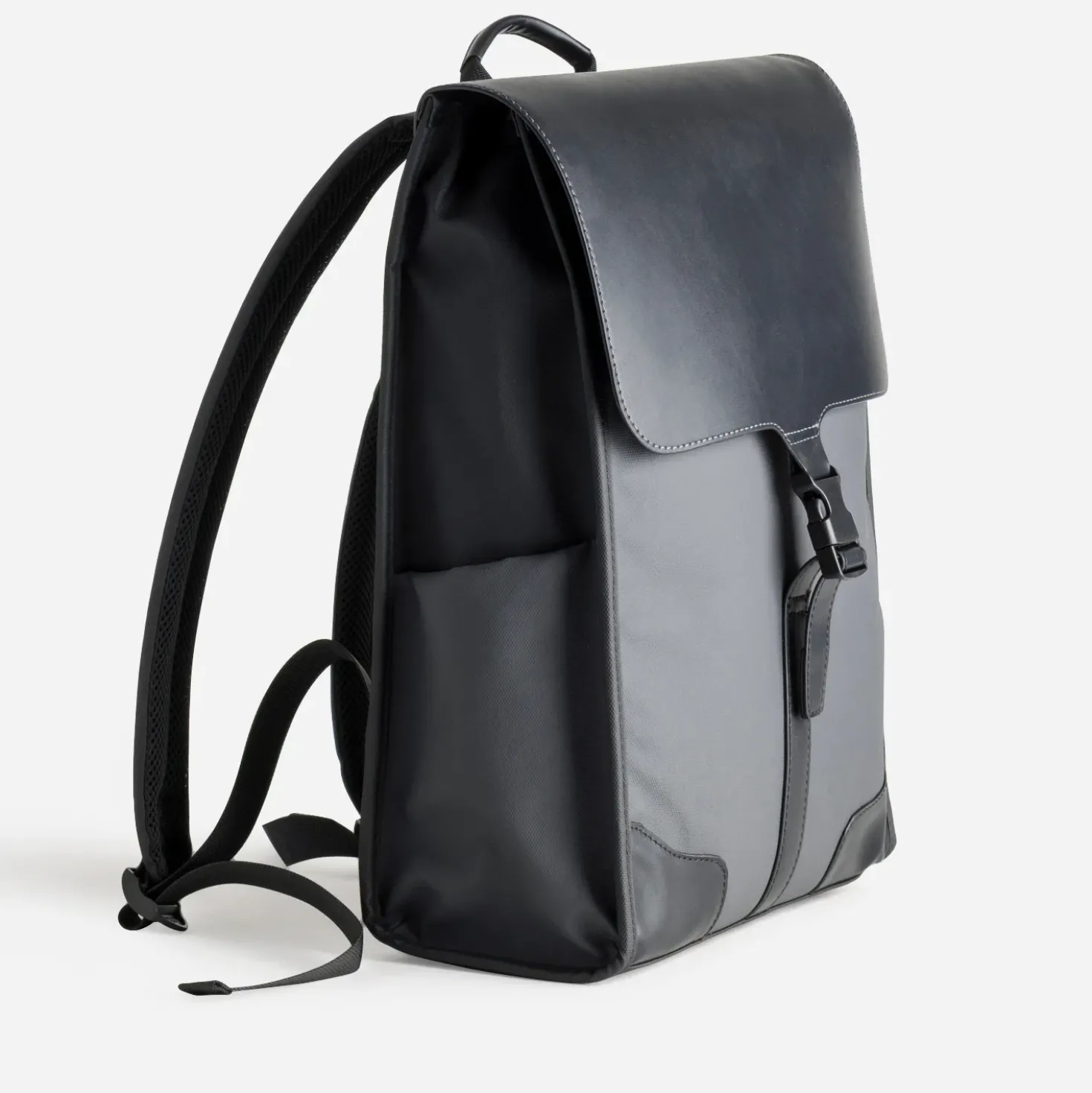 Sac à dos noir bi-matière