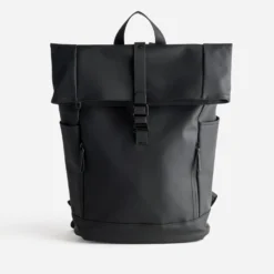 Sac à dos noir mat toucher gomme