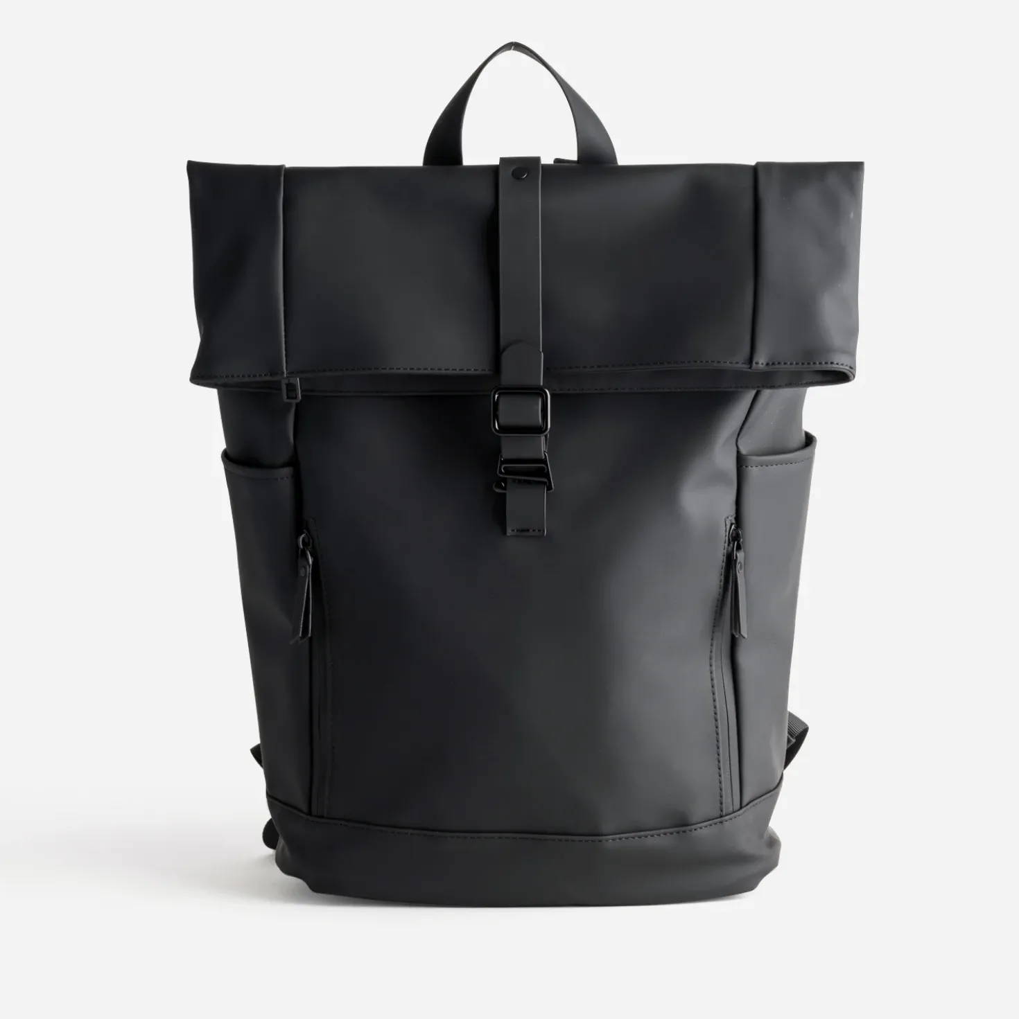 Sac à dos noir mat toucher gomme