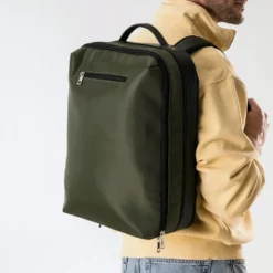 Sac à dos-valise kaki nylon compatible format cabine