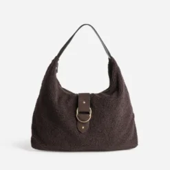Sac Hobo marron sherpa