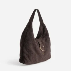 Sac Hobo marron sherpa