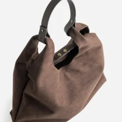 Sac Hobo marron suédé