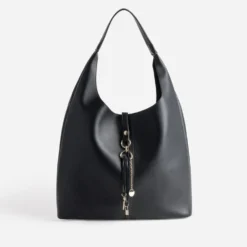 Sac hobo noir détails charms