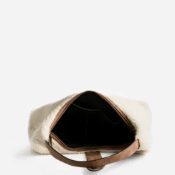 Sac à main beige sherpa