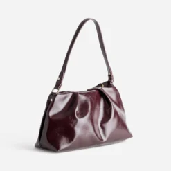 Sac à main bordeaux souple