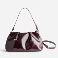 Sac à main bordeaux souple