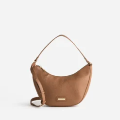 Sac à main camel barrette métal