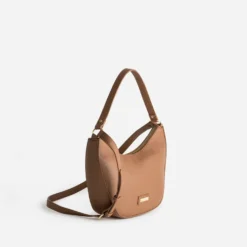 Sac à main camel barrette métal