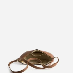 Sac à main camel barrette métal